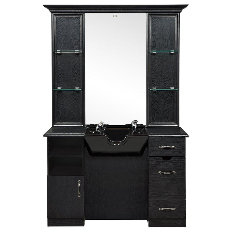 Taylor Barber Station With Sink Ash Black - Barber Station