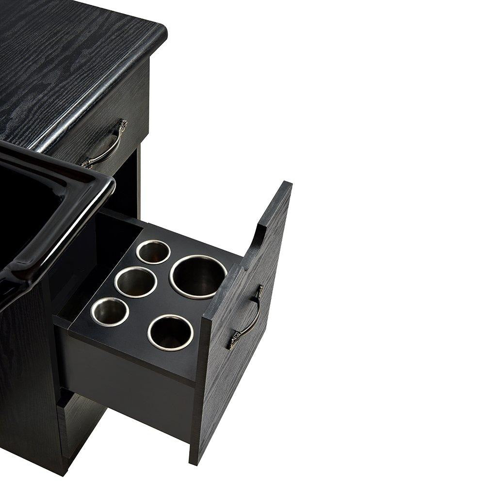 Taylor Barber Station With Sink Ash Black - Barber Station