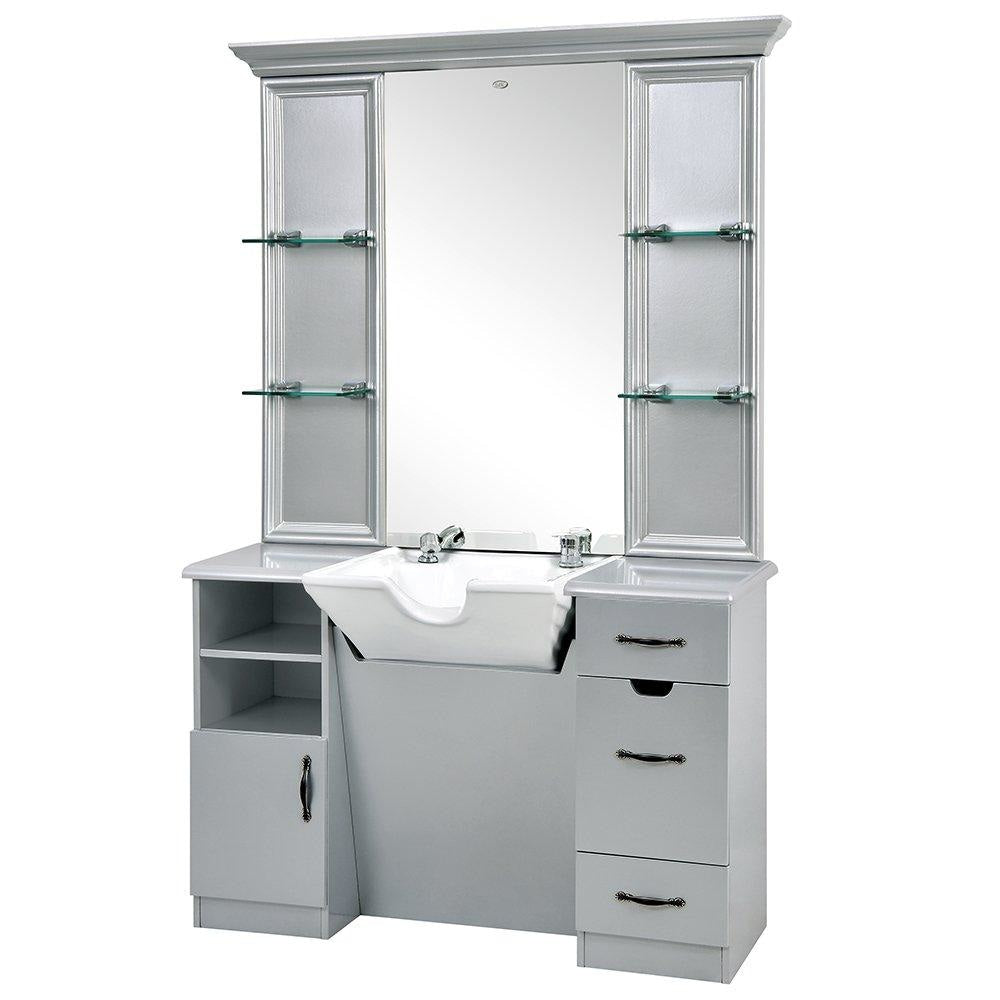 Taylor Barber Station With Sink Silver - Barber Station