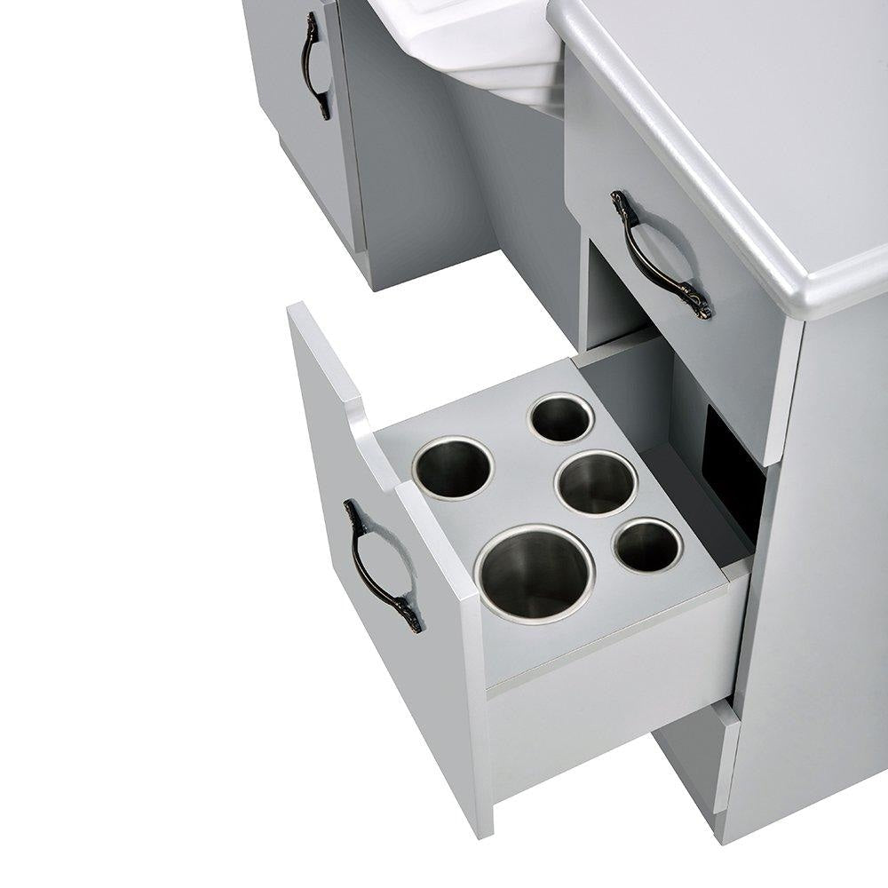 Taylor Barber Station With Sink Silver - Barber Station