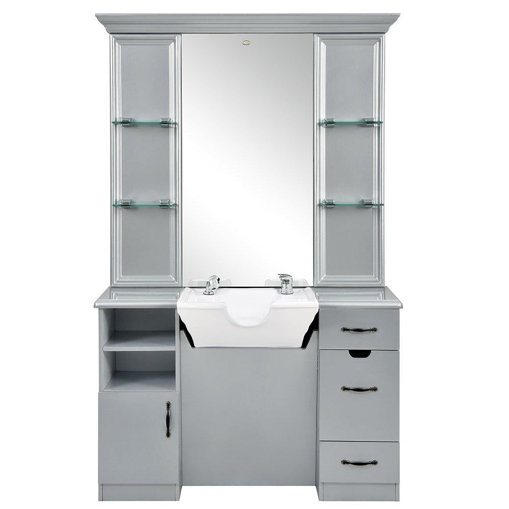 Taylor Barber Station With Sink Silver - Barber Station