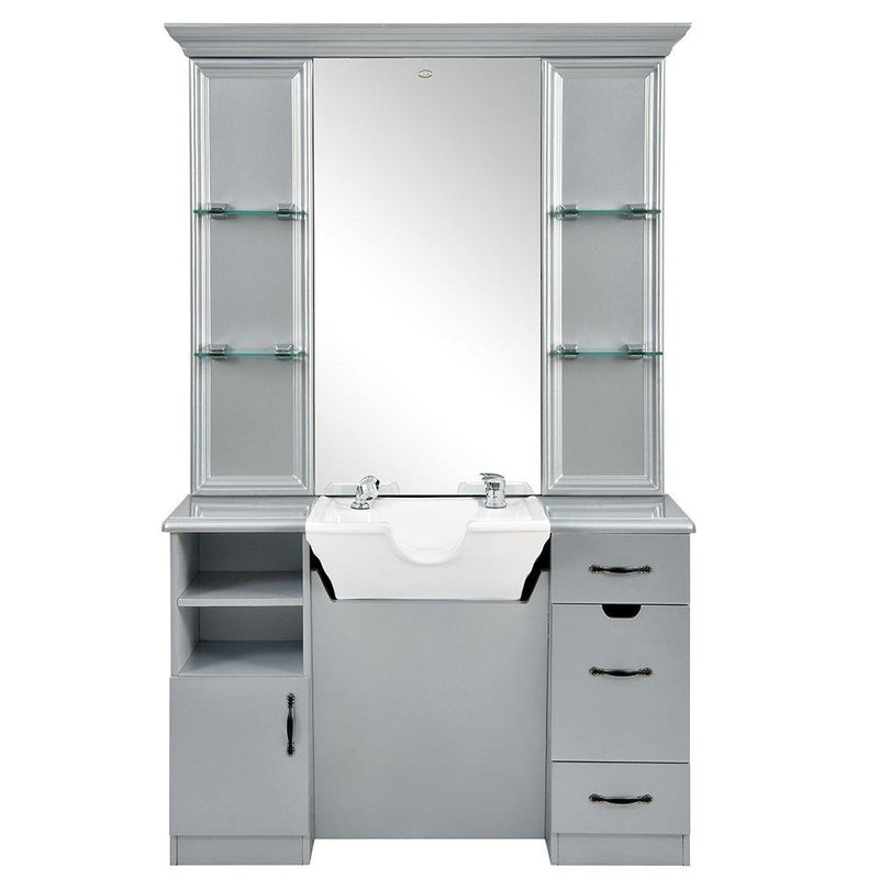 Taylor Barber Station With Sink Silver - Barber Station