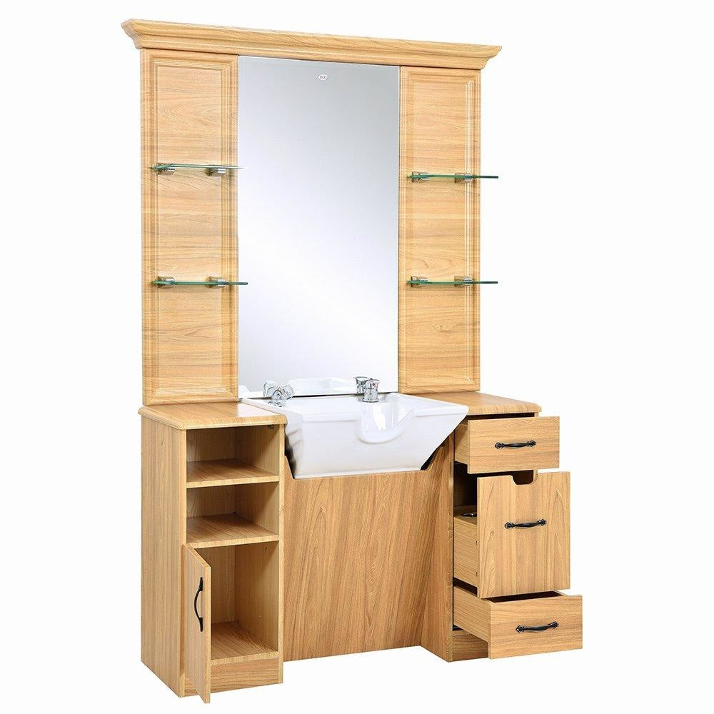 Taylor Barber Station With Sink Walnut - Barber Station