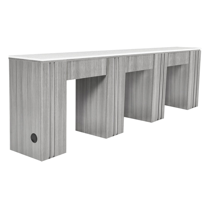 Triple Manicure Table Grey Whale Spa - Manicure Tables