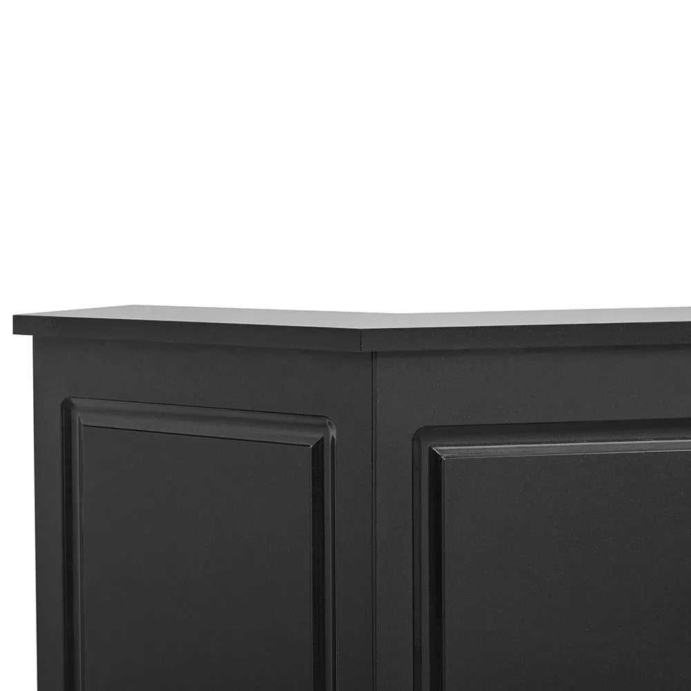 Valencia Reception Desk - Center Meteor Black DIR - Reception Desks