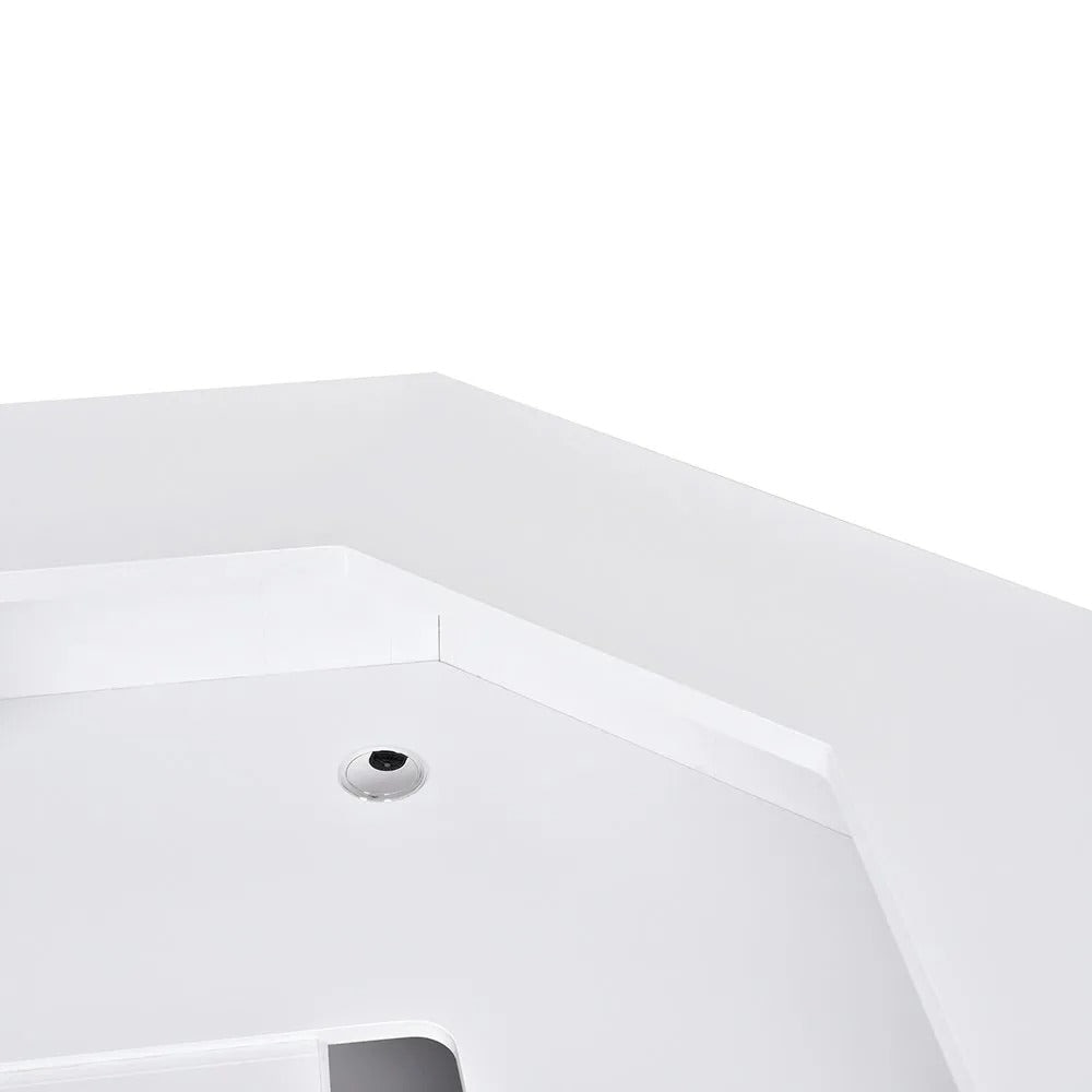 Valencia Reception Desk - Center White DIR - Reception Desks