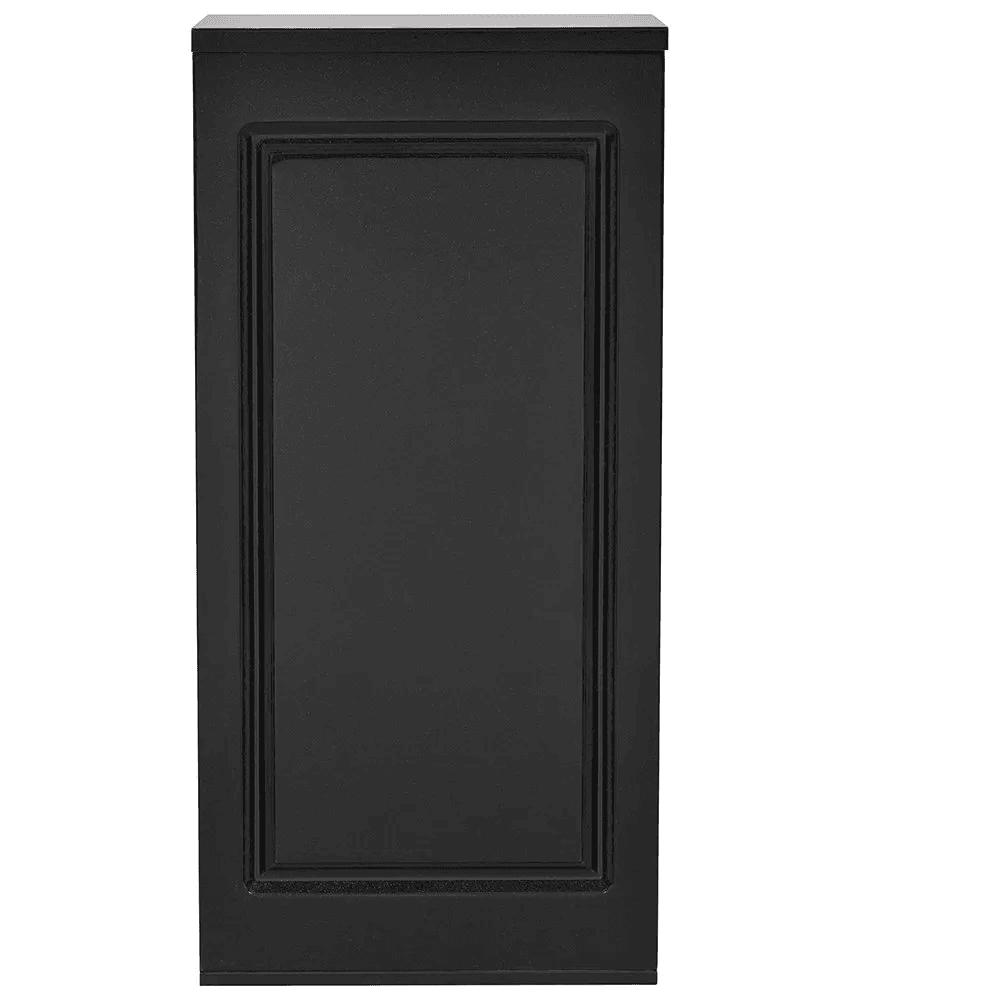 Valencia Reception Desk - Side Storage Meteor Black DIR - Reception Desks