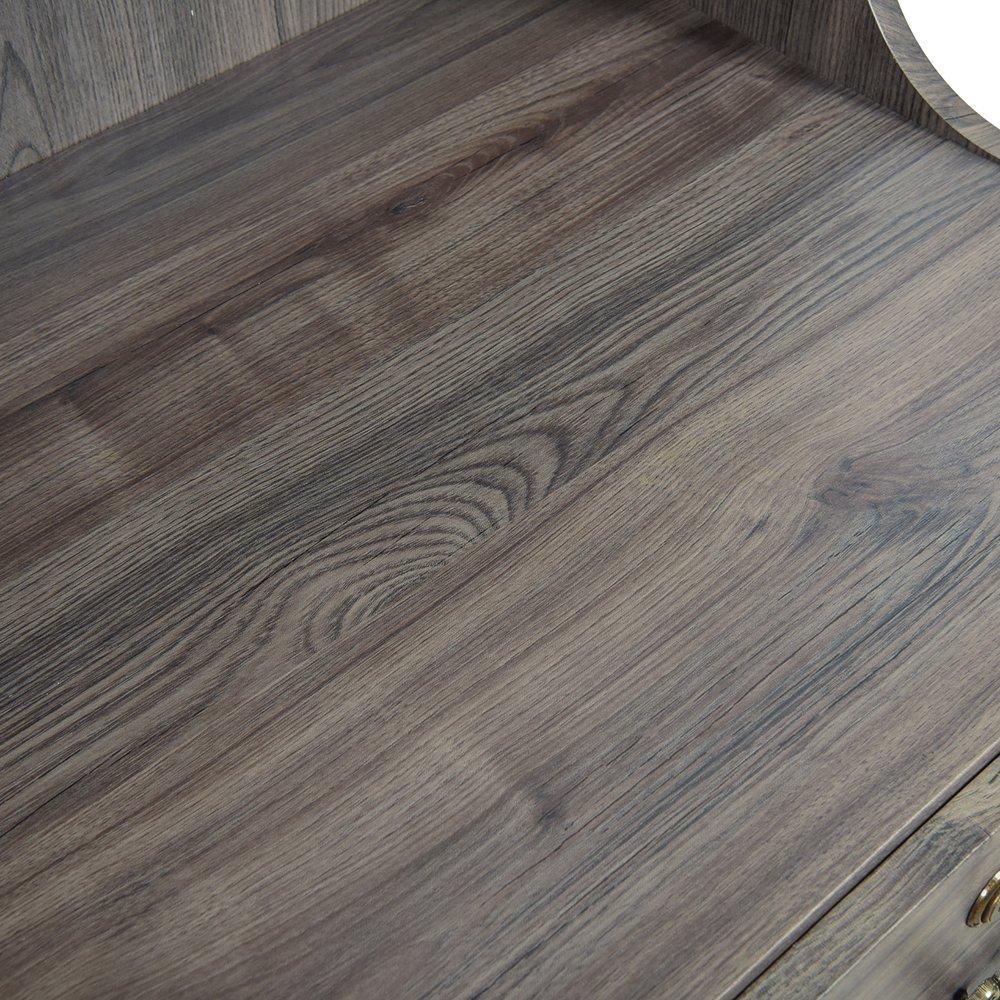 Valencia Reception Desk - Side Storage Rustic Teak - Reception Desks