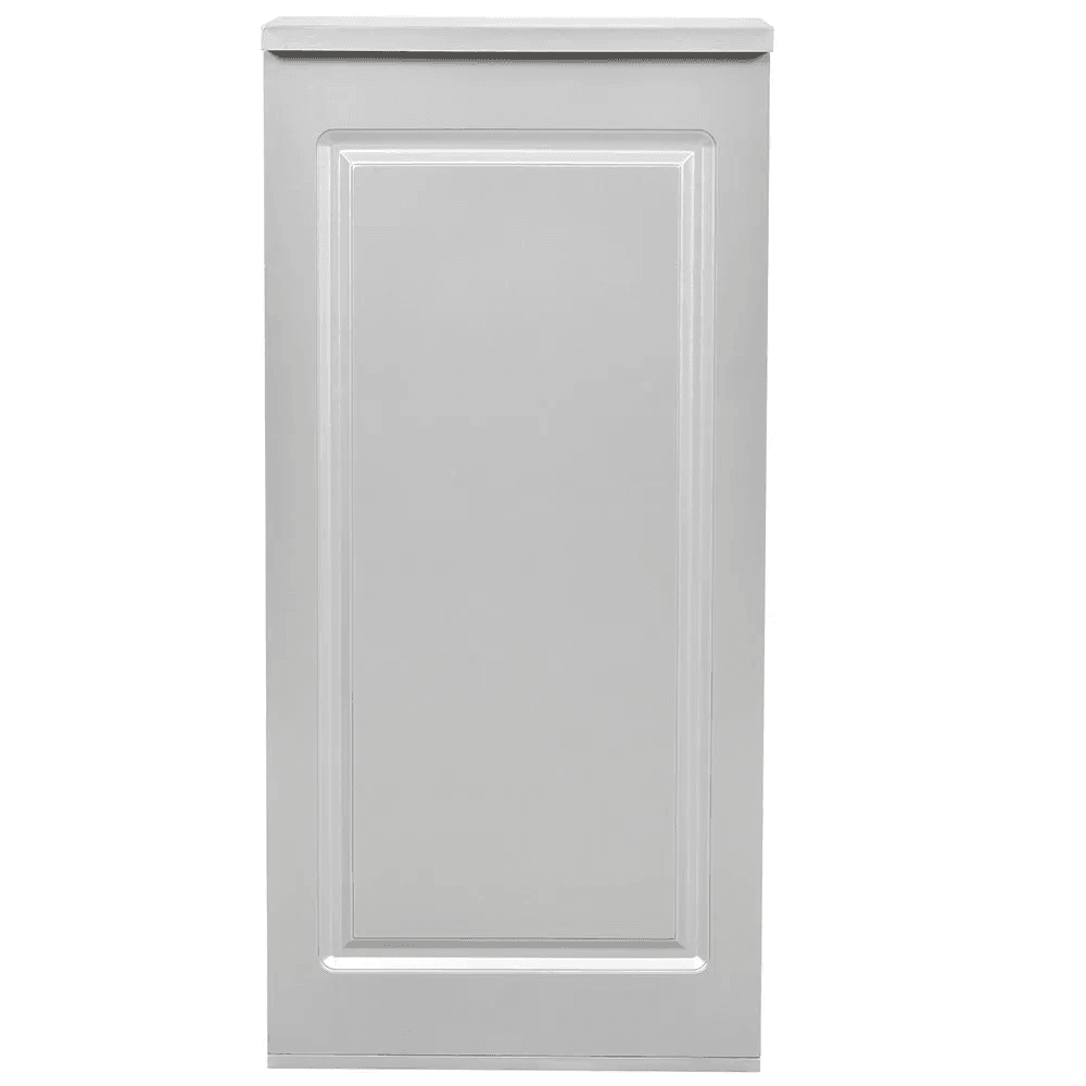 Valencia Reception Desk - Side Storage Silver DIR - Reception Desks