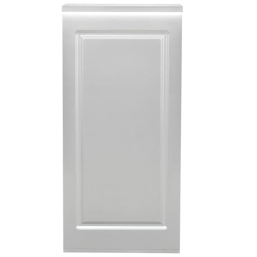 Valencia Reception Desk - Side Storage Silver DIR - Reception Desks