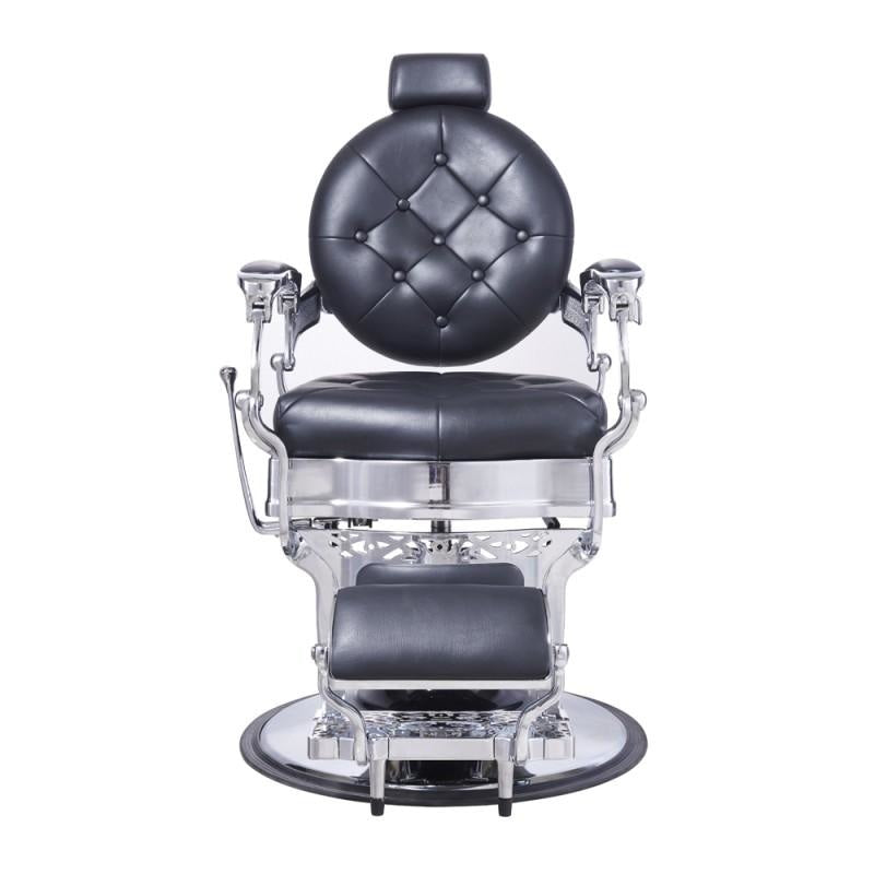 Vanquish Chrome Frame Barber Chair Black DIR - Barber Chairs