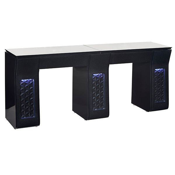Vicki Double Table Black Whale Spa - Manicure Tables