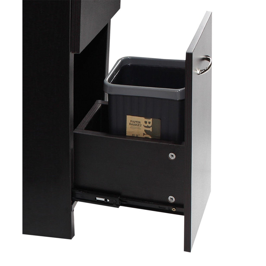 WHITE GRANITE TOP MANICURE TABLE Dark Brown J&A USA - Manicure Tables