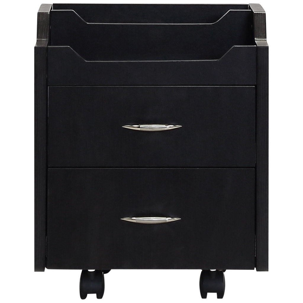 Wood Top Pedicure Cart Dark Brown J&a Usa - Trolleys