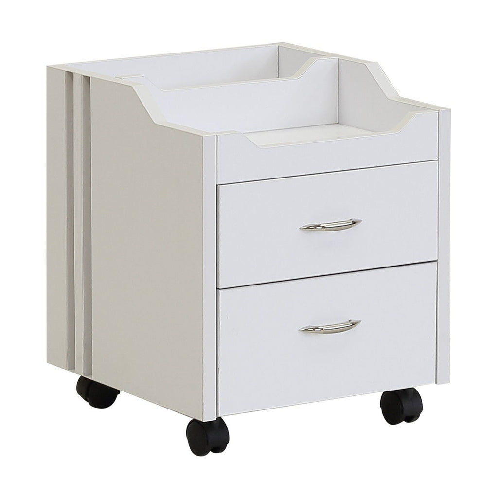Wood Top Pedicure Cart White J&A USA - Trolleys
