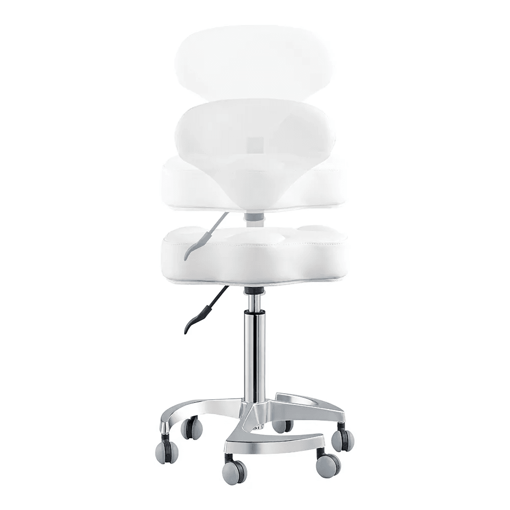 Zen Adjustable Swivel White Stool DIR - Stools