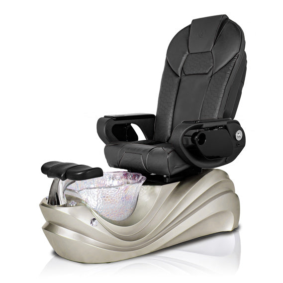 Phoenix CHAMPAGNE Pedicure Chair with acetone-resistant seat and built-in foot bath.