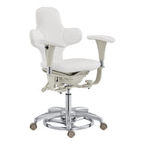 Hazel Ergonomic Microscope Chair - Fully Adjustable White DIR
