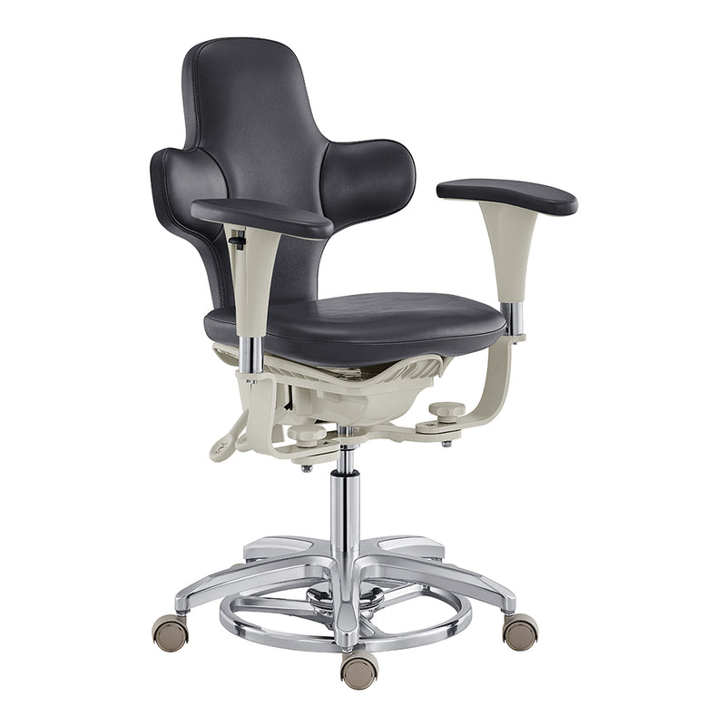 Hazel Ergonomic Microscope Chair - Fully Adjustable Black DIR