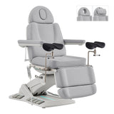 Geneva Exam Table with stirrups-4 Motors with Hand & Foot Remote Gray DIR