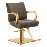 Meteor Gold Salon Styling Chair Vintage Brown DIR
