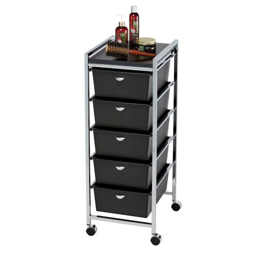 Five Drawer Metal Frame Cart Pibbs