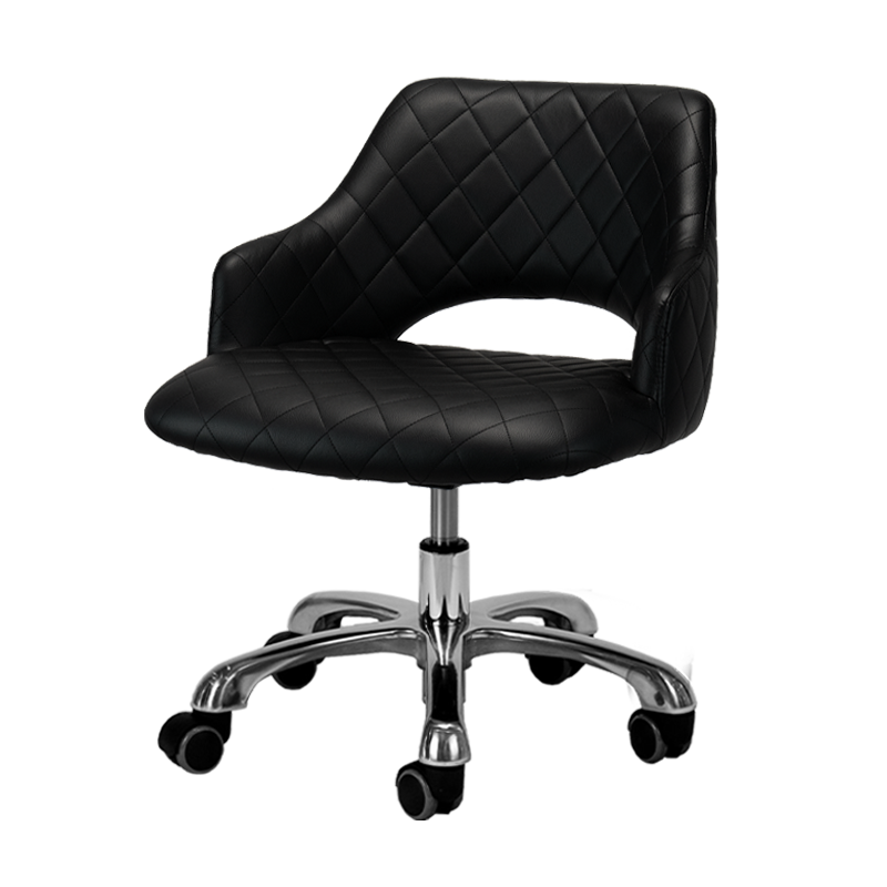 Gem Pedicure Stool in Black Whale Spa