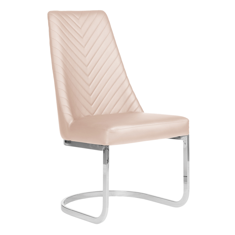 Khaki Chevron Customer Chair by Whale Spa—stylish seating, perfect for manicure stations.