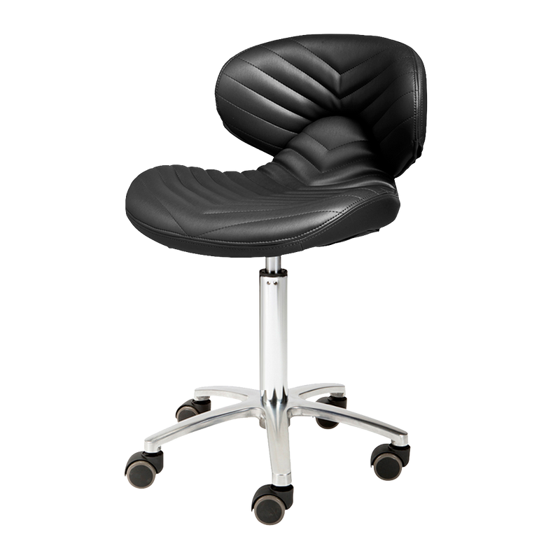 Chevron Technician Stool 1010H - Black Whale Spa