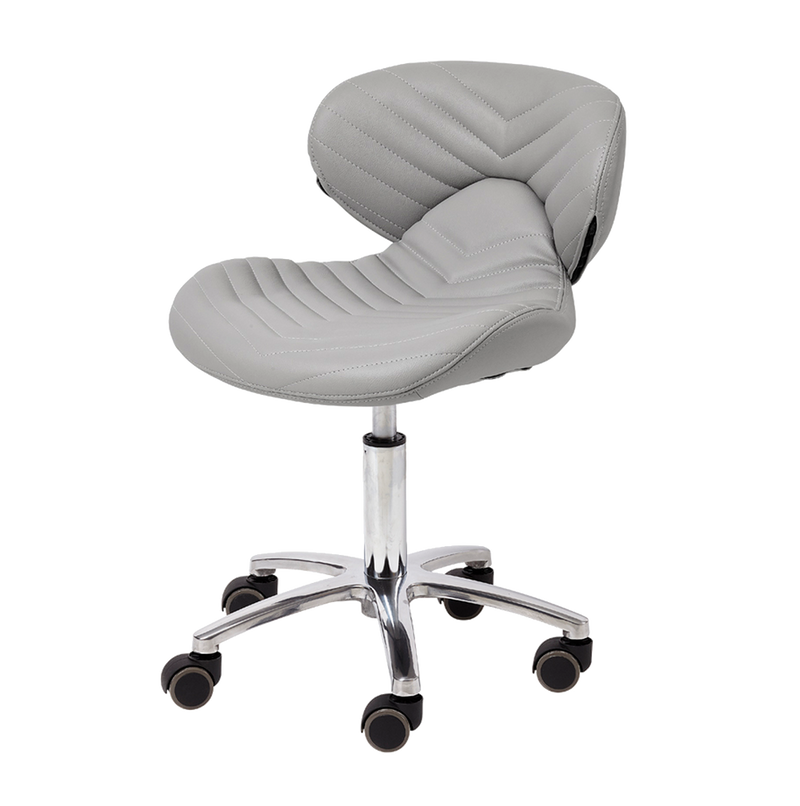 Chevron Pedicure Stool Gray Whale Spa