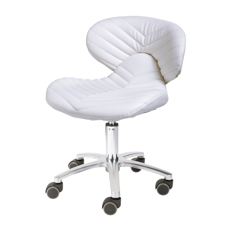 Chevron Pedicure Stool White Whale Spa