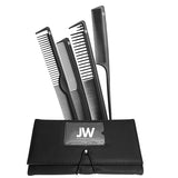 JW 4 Pcs. Carbon Comb Set & Case