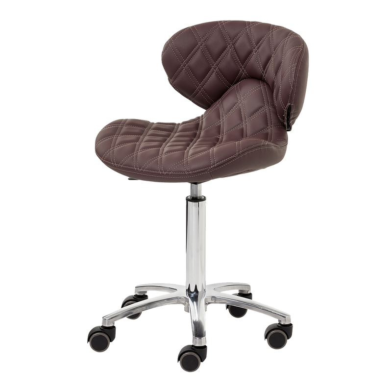 Lexi Pro Double Diamond Manicure Stool Chocolate Whale Spa