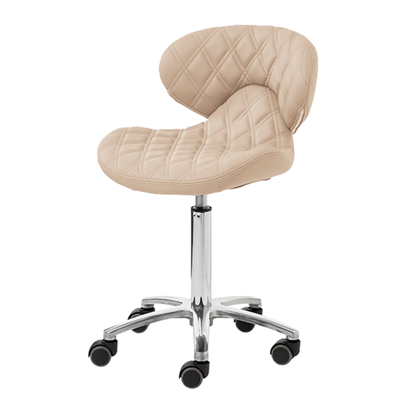 Lexi Pro Double Diamond Manicure Stool Parchment Whale Spa