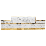 Gold & Marble Reception Desk (Straight) Whale Spa