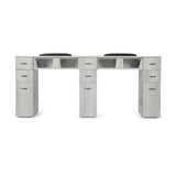 Nail Double Table GrayGold J&A USA