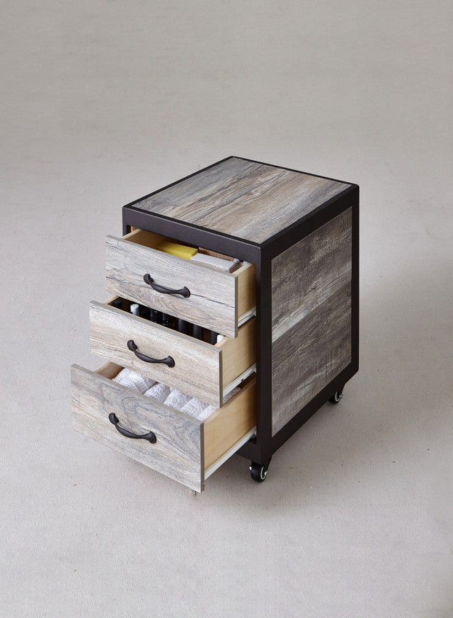 Elora Pedicure Supply Cart with 3 Drawers Belava