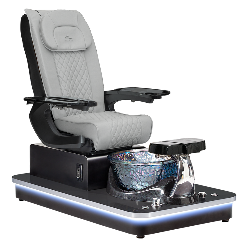Felicity Freeform II Pedicure Chair GrayLeather-BlackBase