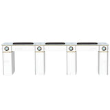 Gulfstream GS9114 + GS9127 Verona Triple Nail Table (3 Units)