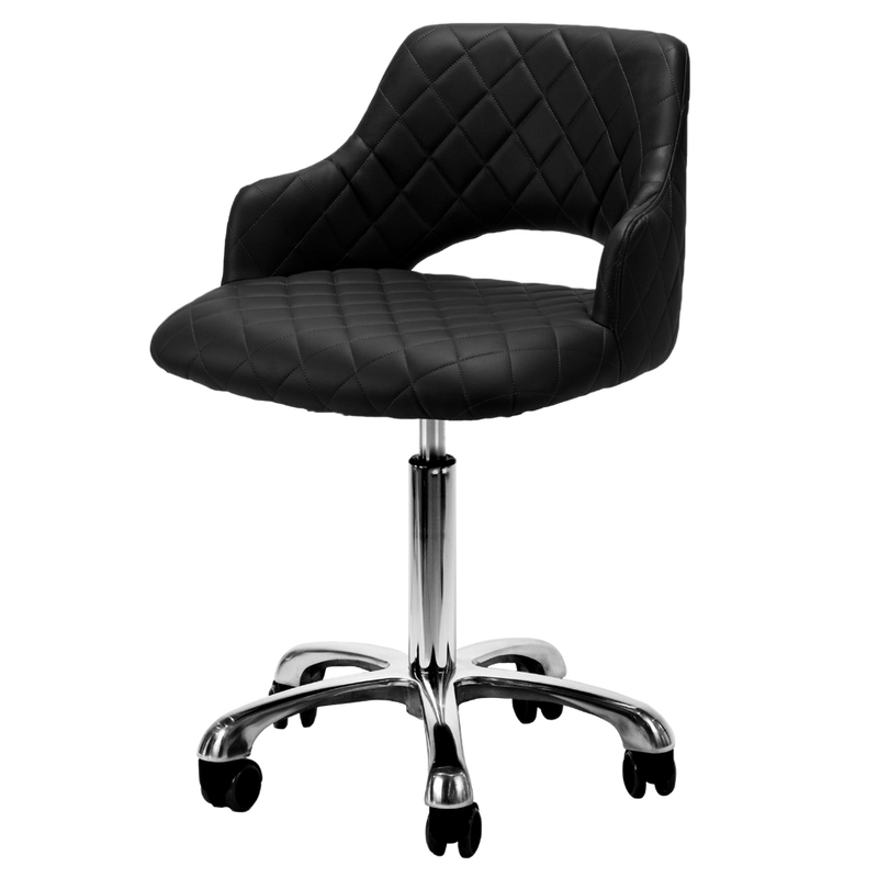 Gem Manicure Stool in Black Whale Spa