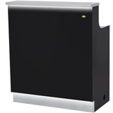 Janus Deluxe - LED Reception Front Desk Black & Silver DIR
