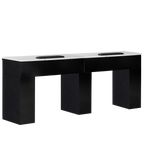 Mira Double Manicure Table Black Whale Spa