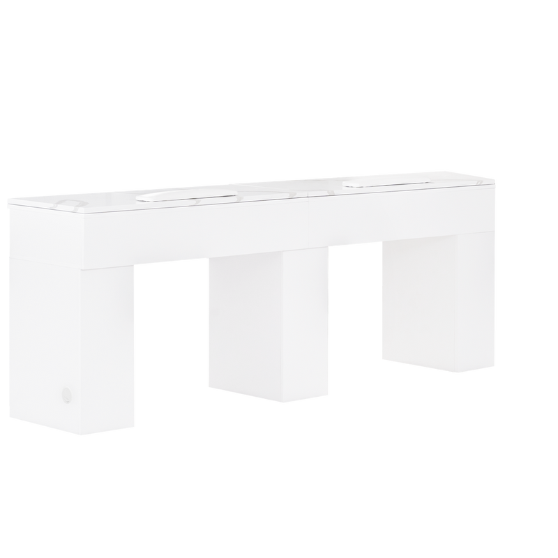 MIRA Double manicure table White  on a white background