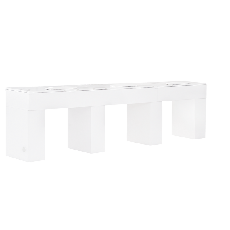 MIRA Triple manicure table White table on a white background