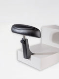 Foot Rest with Mounting Bracket - In Black Powder Coat and Black Vinyl Belava