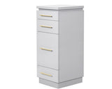 Romance II Styling Station Cabinet Silver Gray DIR