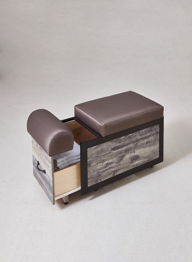 Elora Pedicure Dolly / Portable Pedicure Cart with Adjustable Foot Rest Belava
