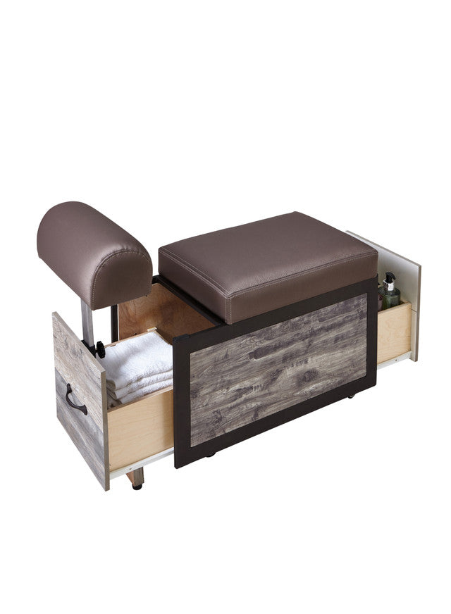 Elora Pedicure Dolly / Portable Pedicure Cart with Adjustable Foot Rest Belava