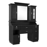 Sterling LED Lighted Barber Stations Ash Black DIR