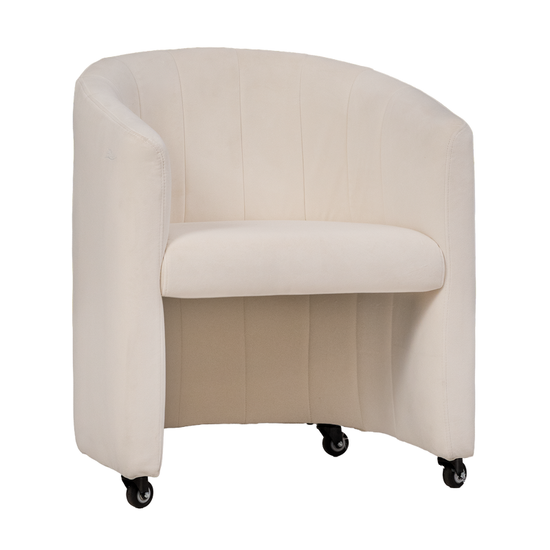 Kira Customer Chair Suede Cream Whale Spa